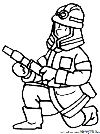 Пожарник рисунок