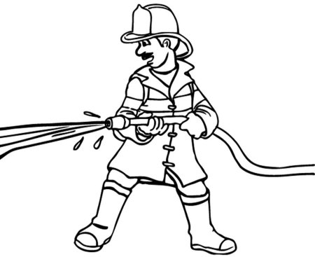 Пожарник раскраска для детей