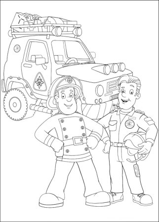 Пожарник раскраска для детей