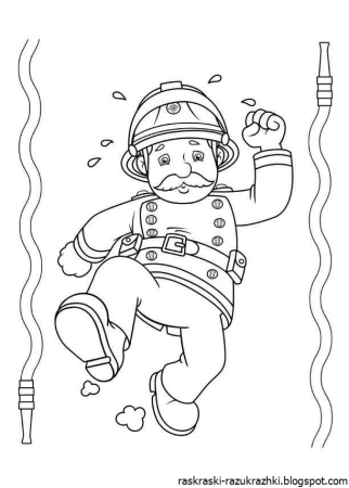 Пожарный рисунок карандашом