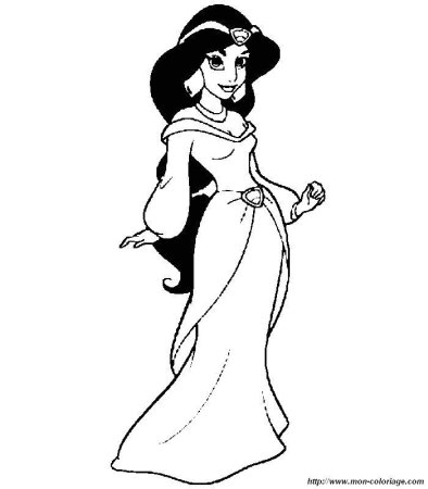 Разукрашки принцессы Жасмин