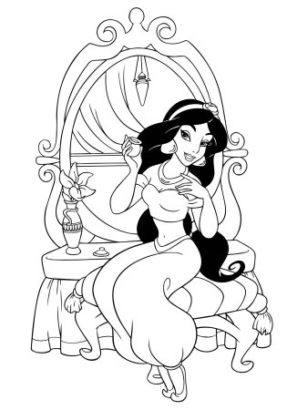 Жасмин раскраска