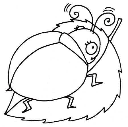 Жук раскраска