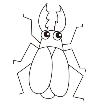 Жук трафарет