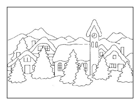 Раскраска "зимняя сказка"