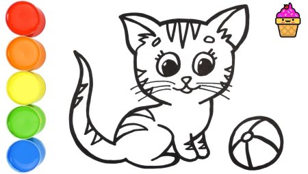 Котенок. Раскраска