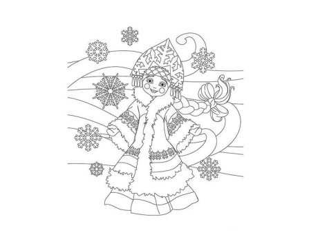 Снег раскраска