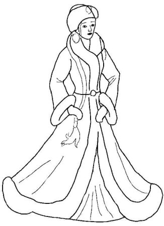 Раскраска Снегурочки