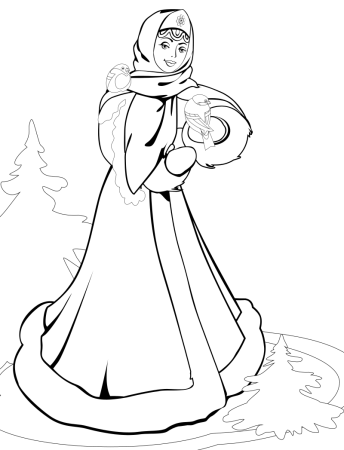 Снегурочка черно белая