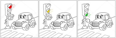 Раскраски по правилам дорожного движения