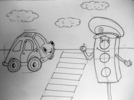 Безопасная дорога детям для раскрашивания