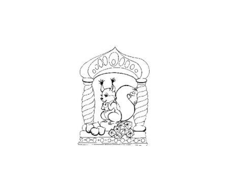 Раскраска сказка о царе Салтане Белочка