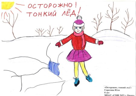 Конкурс рисунков безопасность на льду