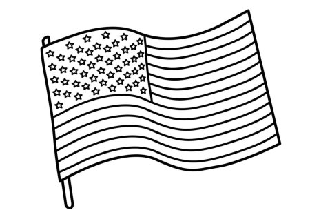 Флаг США раскраска