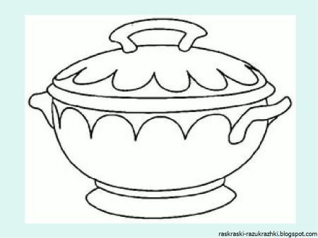 Чайник раскраска