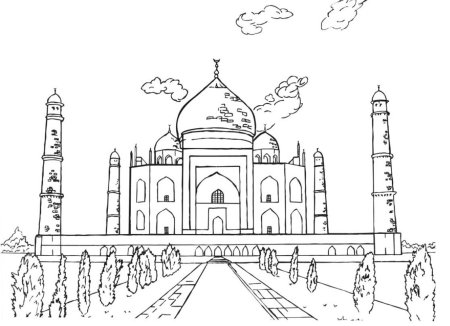 Раскраска мечеть Ислам