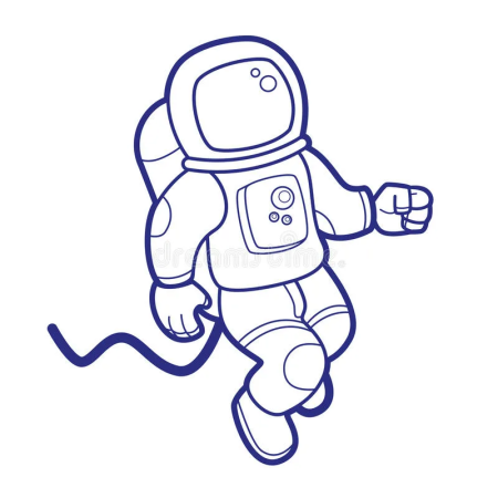 Космонавт раскраска
