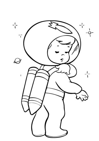 Раскраска. В космосе