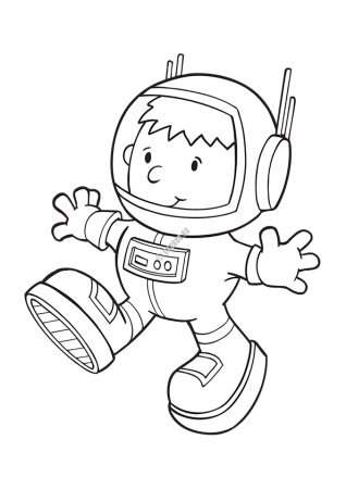 Космонавт рисунок для детей