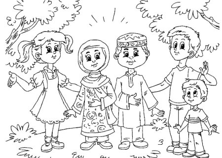 Рисунок где Моника держит мир