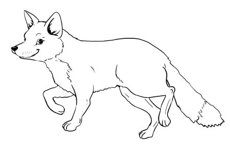 Раскраска лисы для детей
