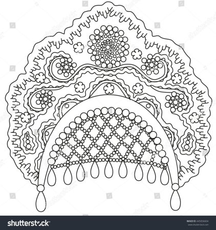 Кокошник раскраска