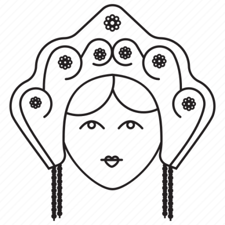 Кокошник рисунок