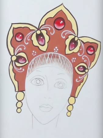 Выкройка диадемы кокошника