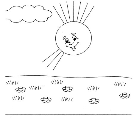 Солнышко раскраска для детей