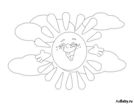 Солнце раскраска