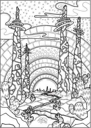 Город будущего раскраска