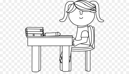 Раскраска дети за партой в школе