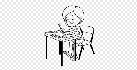 Дети за партой раскраска