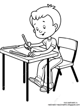 Парта раскраска для детей