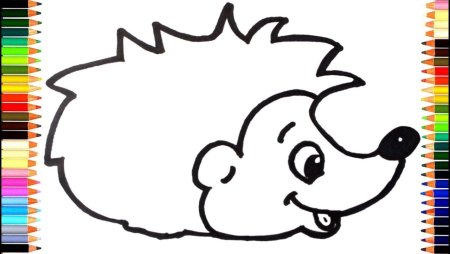 Раскраска Ежик клубком