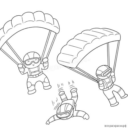 Парашютист шаблон для вырезания