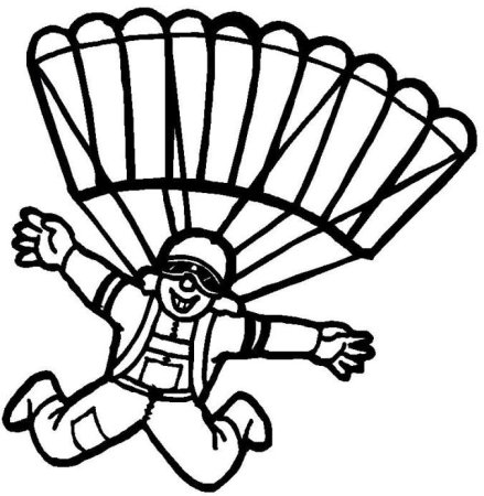 Парашютист раскраска