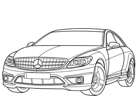 Раскраска Мерседес CLS 63