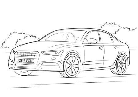 Раскраска Audi rs6