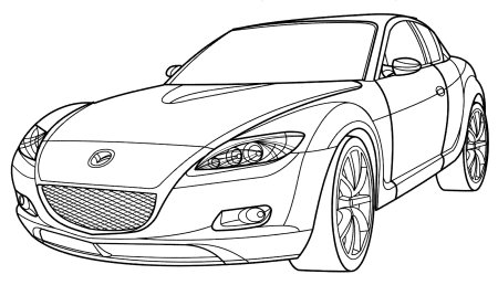Раскраски для мальчиков Мазда rx8