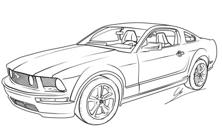 Форд Мустанг Шелби gt 500 раскраска