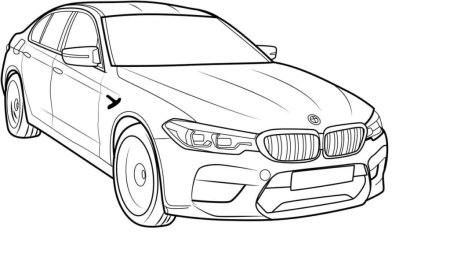 BMW m5 f90 рисунок