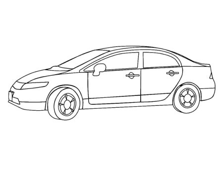 Honda Civic разукрашка