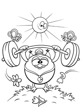 Раскраски спорт и здоровье для детей