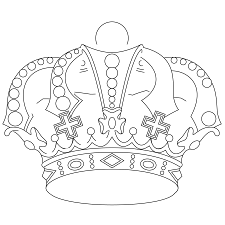 Корона трафарет