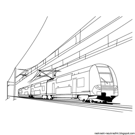 Трамвай раскраска