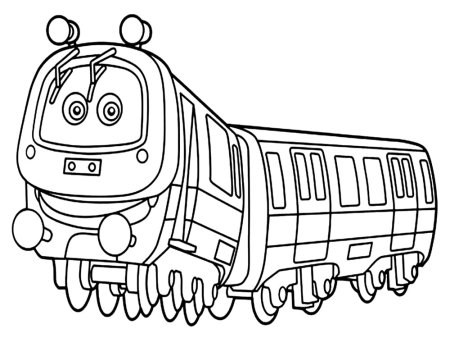 Поезд раскраска для детей