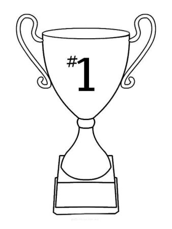 Кубок раскраска для детей