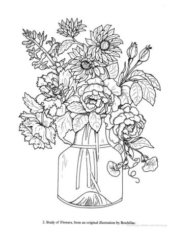 Осенний букет раскраска для детей