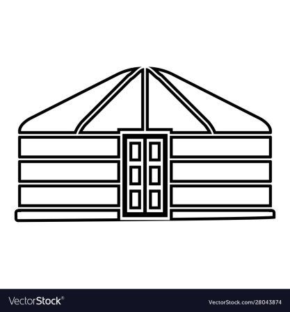 Бурятская юрта вектор